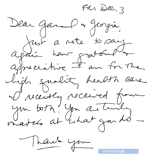 Kind words from our patients