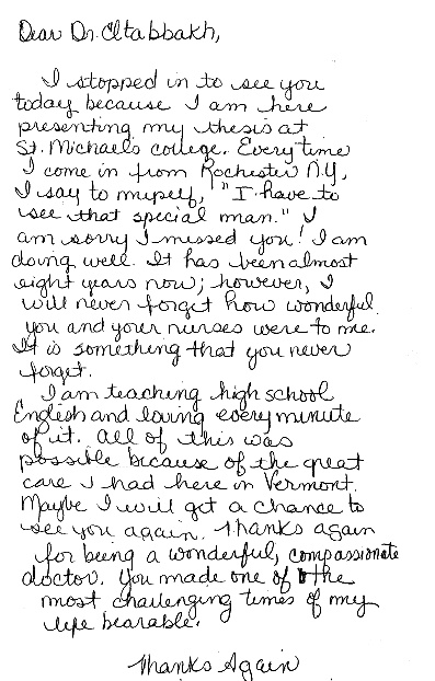 Kind words from our patients