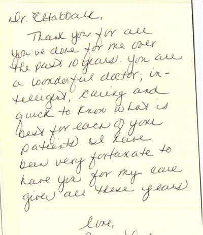 Kind words from our patients