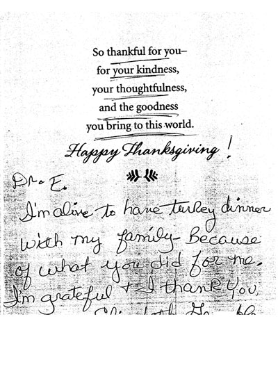 Kind words from our patients