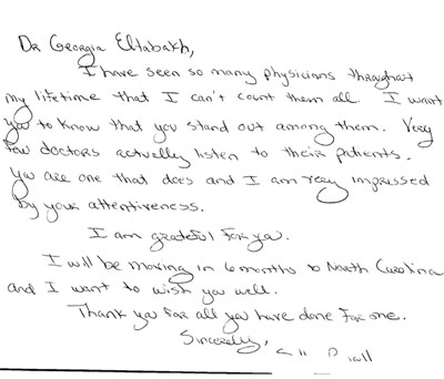 Kind words from our patients