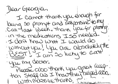 Kind words from our patients