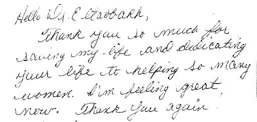 Kind words from our patients