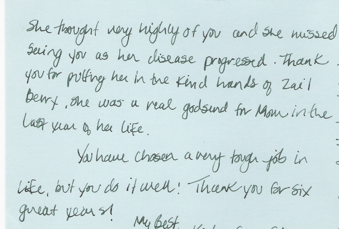 Kind words from our patients