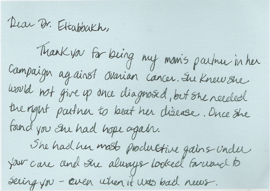 Kind words from our patients