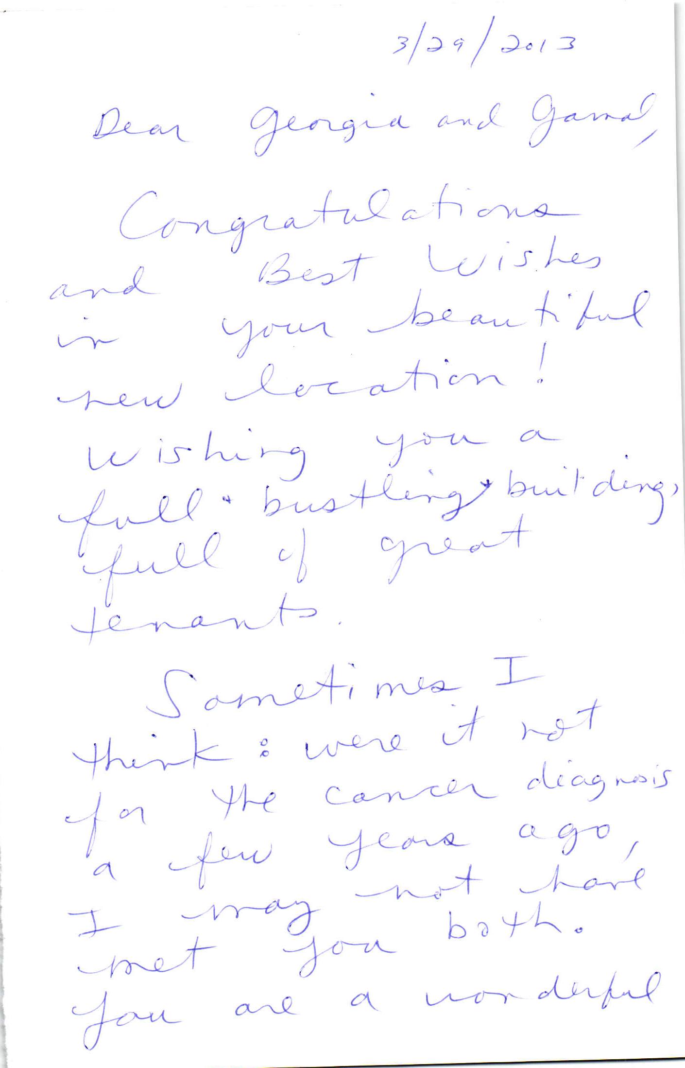 Kind words from our patients